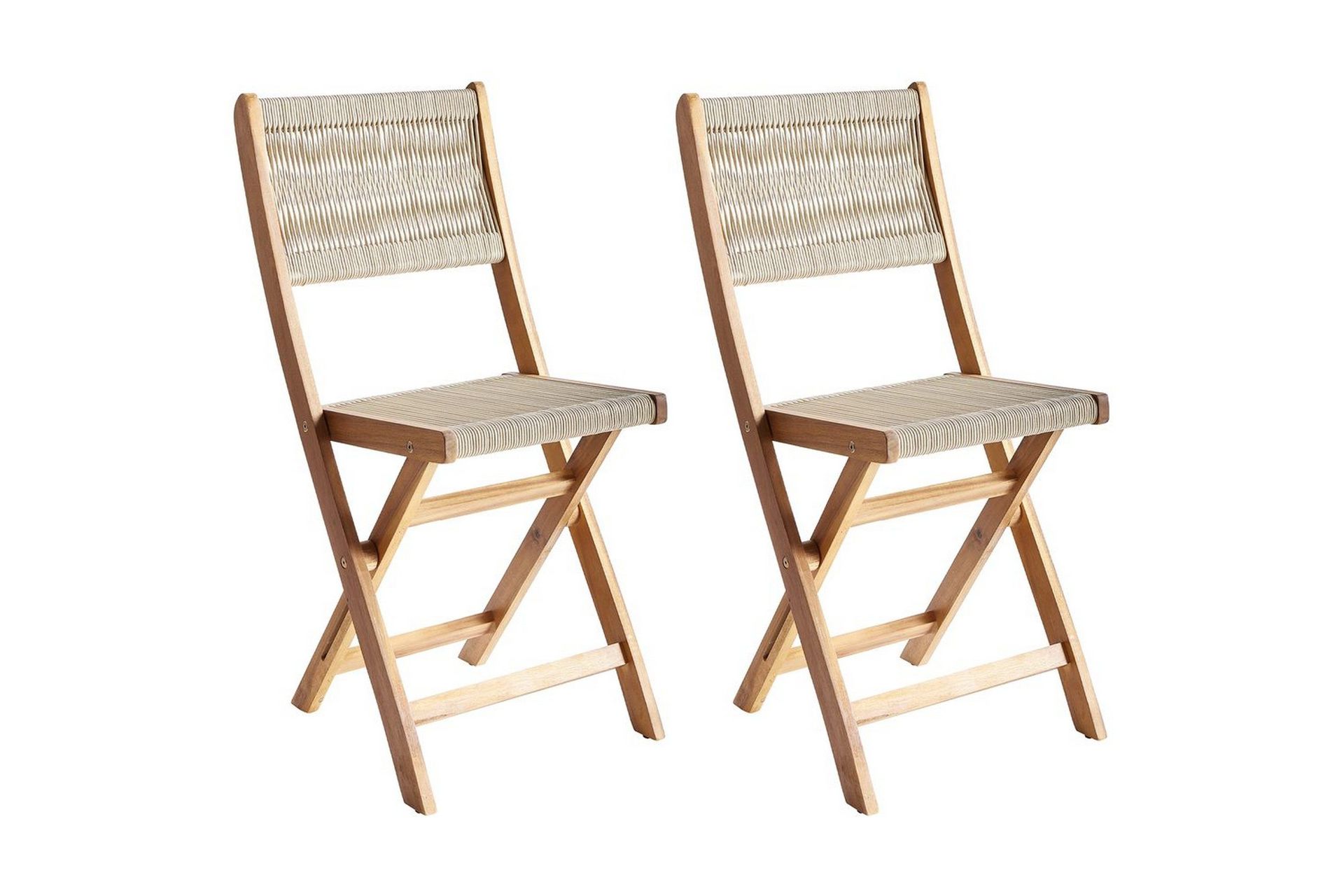 Hagestol Prossedi sett av 2 Beige/lyst tre - Beige/lyst tre