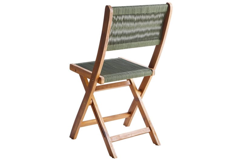 Hagestol Prossedi sett av 2 Grønn/lyst tre - Grønn/lyst tre - Hagemøbler - Balkong - Balkongmøbler - Balkongstoler