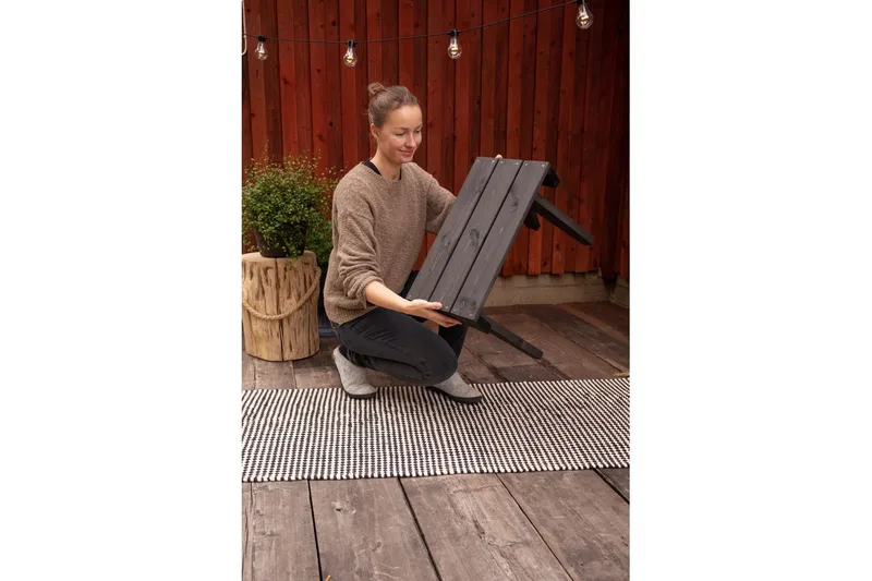 Hillerstorp EcoFurn utebord Granny furu oljet grå - Grå - Hagemøbler - Balkong - Balkongmøbler - Balkongbord