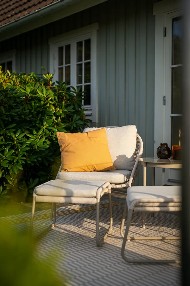 Hillerstorp Holmsund loungegruppe - Beige - Hagemøbler - Balkong - Balkongmøbler - Balkonggrupper