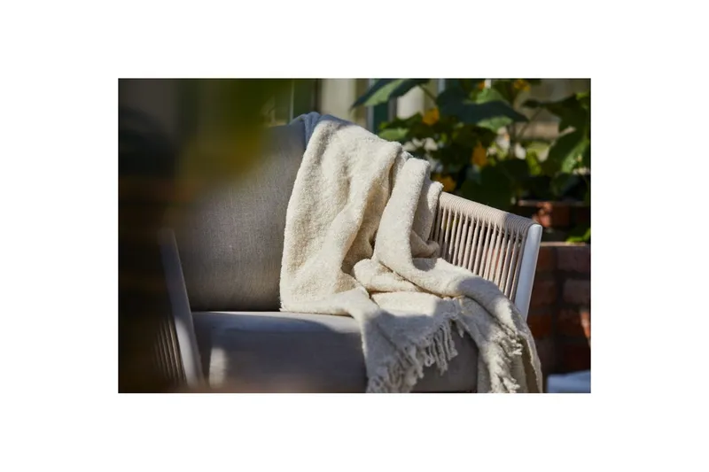 Hillerstorp Lersund sofagruppe utendørs hvit/beige - Hvit/Beige - Hagemøbler - Loungemøbler - Sofagruppe utendørs