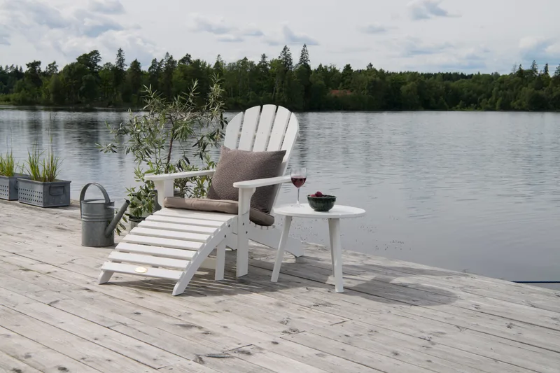 Hillerstorp Tennessee sidebord Ø50 cm - Hvit - Hagemøbler - Balkong - Balkongmøbler - Balkongbord