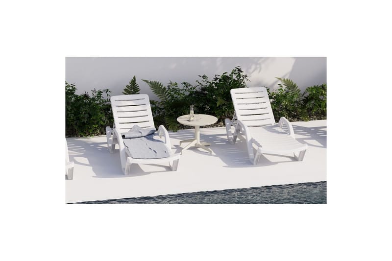 Indumati Sidebord Utomhus 60 cm - Beige - Hagemøbler - Balkong - Balkongmøbler - Balkongbord