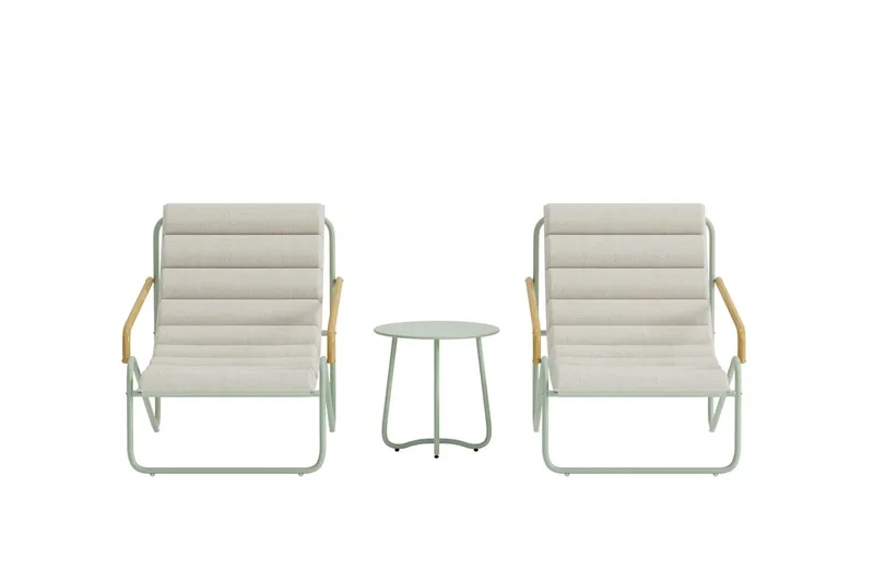 Ithaka loungegruppe utendørs - Grønn - Hagemøbler - Balkong - Balkongmøbler - Balkonggrupper