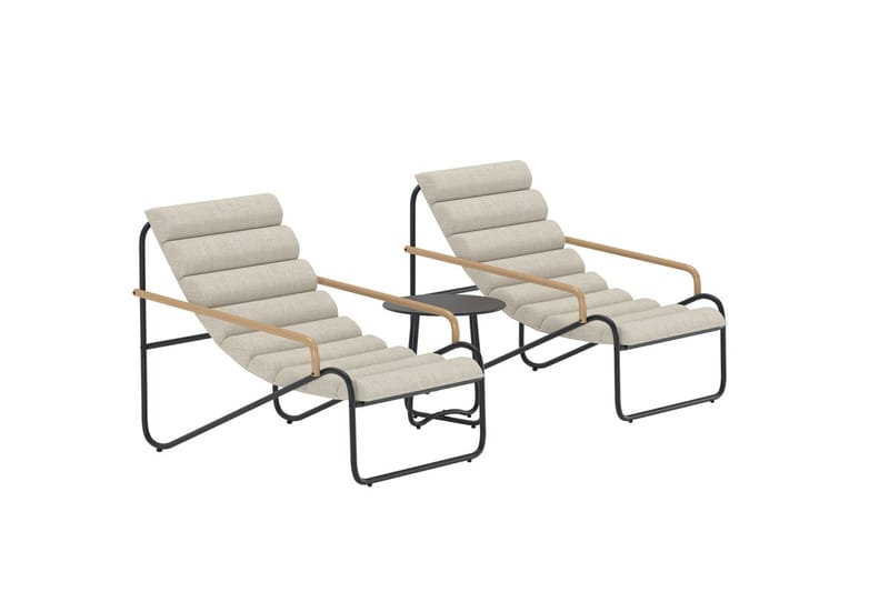 Ithaka loungegruppe utendørs - Svart - Hagemøbler - Balkong - Balkongmøbler - Balkonggrupper