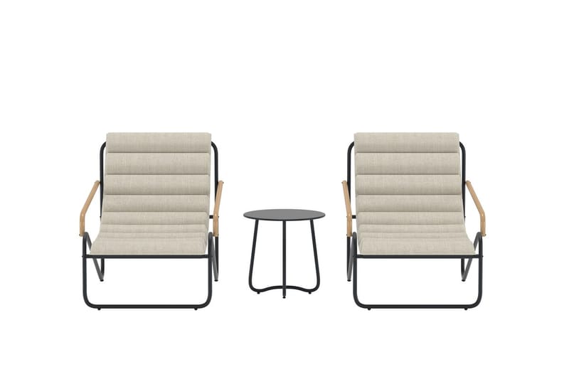 Ithaka loungegruppe utendørs - Svart - Hagemøbler - Balkong - Balkongmøbler - Balkonggrupper