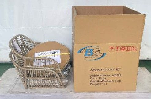 Juana Balkongsett - Beige - Hagemøbler - Balkong - Balkongmøbler - Balkonggrupper