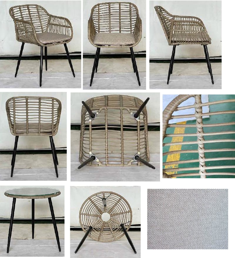 Juana Balkongsett - Beige - Hagemøbler - Balkong - Balkongmøbler - Balkonggrupper