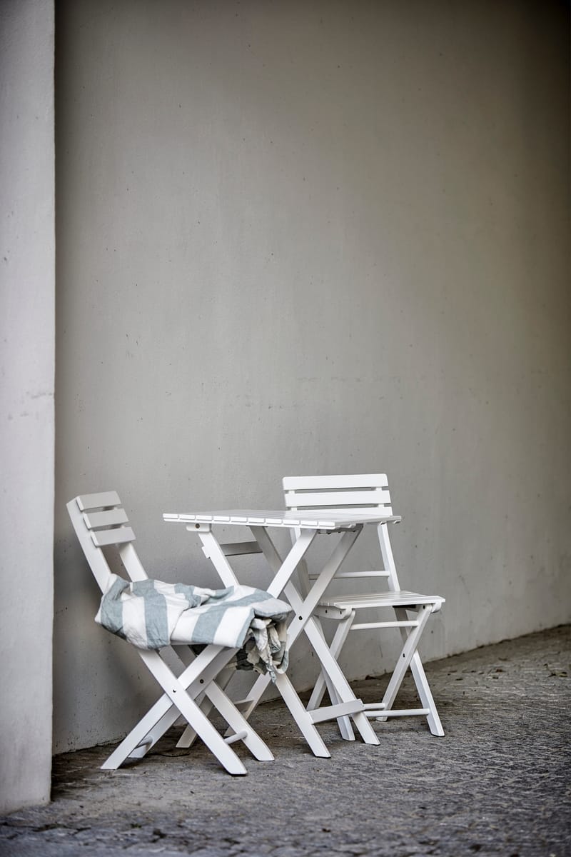 Kafébord Hillerstorp Åre Hvit 58 x 58 cm - Hvit - Hagemøbler - Balkong - Balkongmøbler - Balkongbord