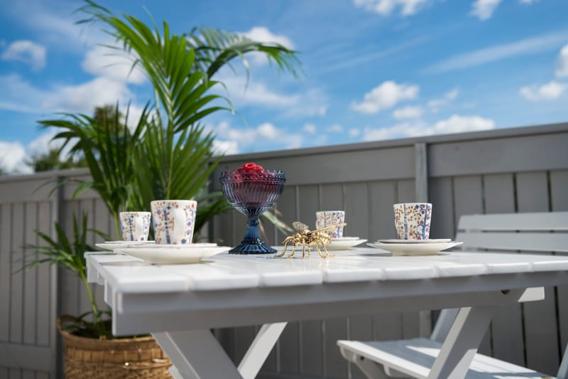 Kafébord Hillerstorp Åre Hvit 95 x 72 cm - Hvit - Hagemøbler - Balkong - Balkongmøbler - Balkongbord