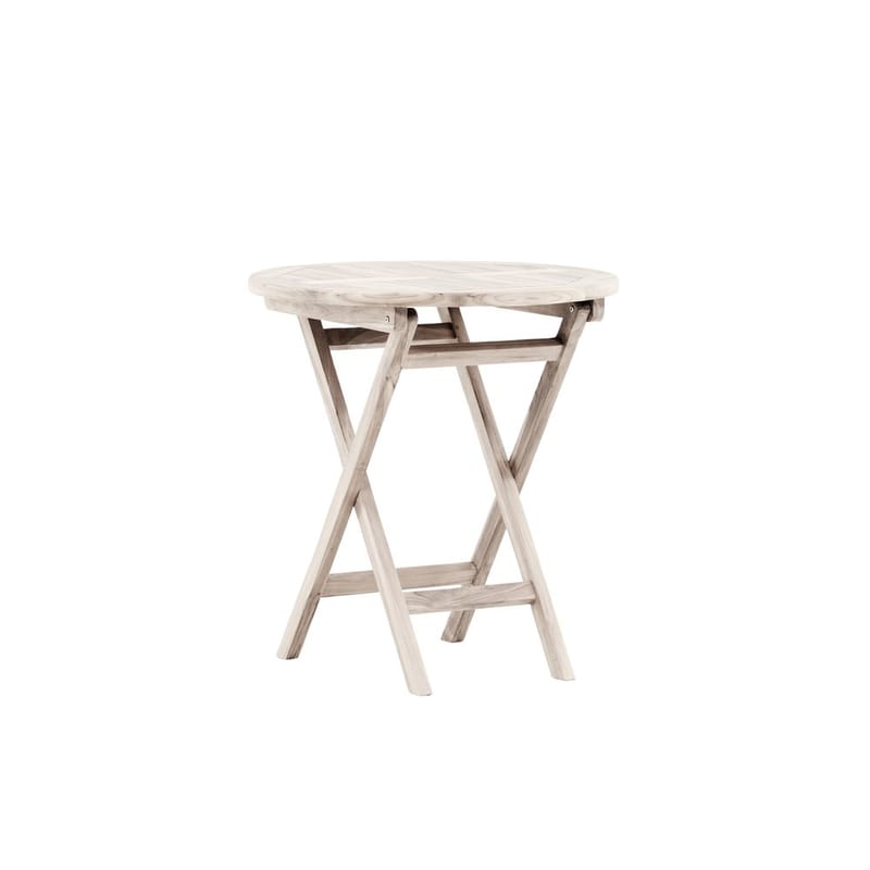 Kenya Cafébord 70 cm - Hvitlasert - Hagemøbler - Balkong - Balkongmøbler - Balkongbord