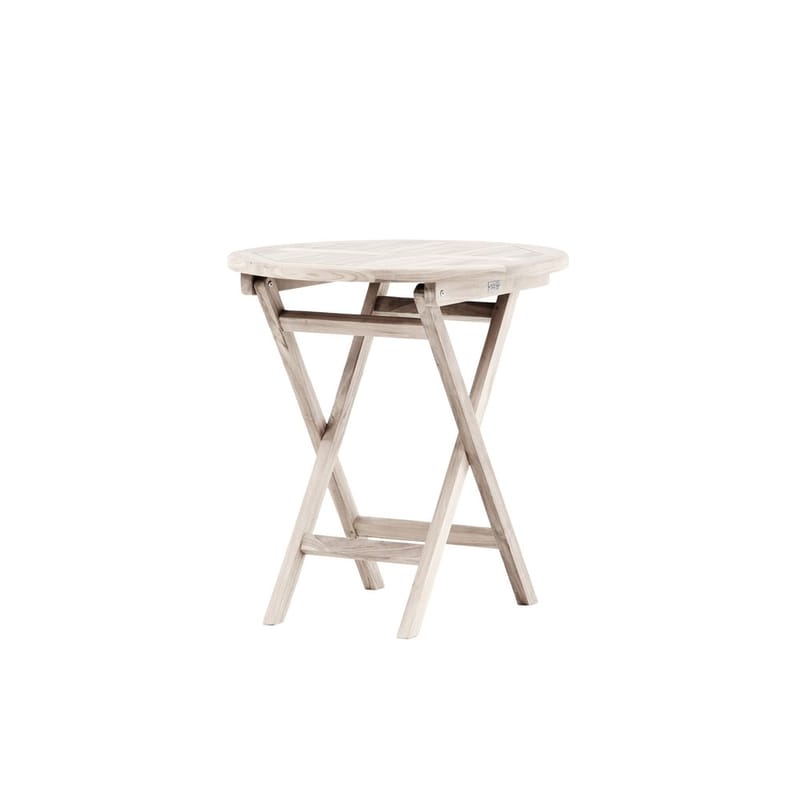 Kenya Cafébord 70 cm - Hvitlasert - Hagemøbler - Balkong - Balkongmøbler - Balkongbord
