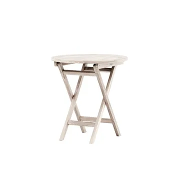 Kenya Cafébord 70 cm - Hvitlasert - Hagemøbler - Balkong - Balkongmøbler - Balkongbord