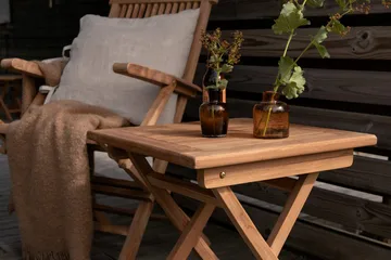 Kenya kafébord 70 cm utendørs - Mørk natur - Hagemøbler - Balkong - Balkongmøbler - Balkongbord