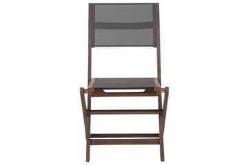 Kettelle Klappstol Utendørs 57x50x90 cm 2 stk - Mørk Brun/Grå - Hagemøbler - Balkong - Balkongmøbler - Balkongstoler