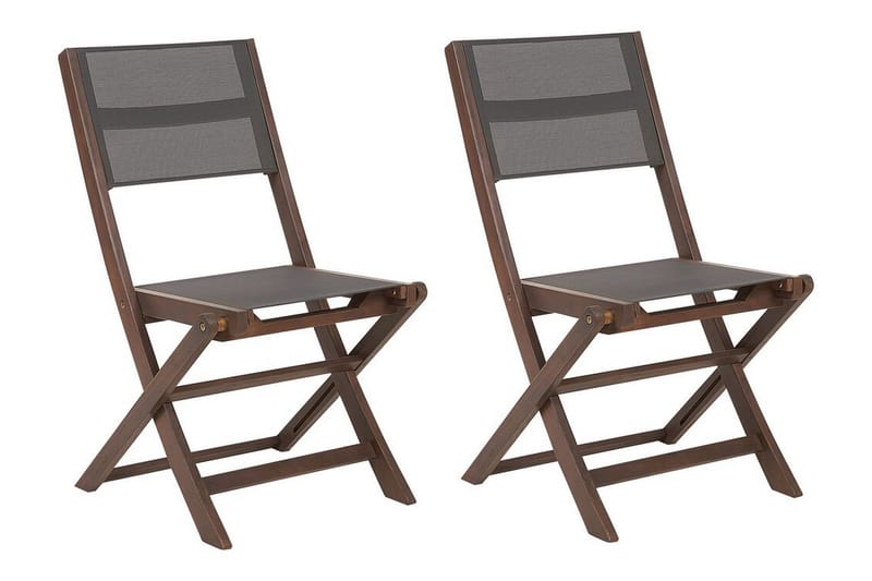 Kettelle Klappstol Utendørs 57x50x90 cm - Mørk Brun/Grå - Hagemøbler - Balkong - Balkongmøbler - Balkongstoler