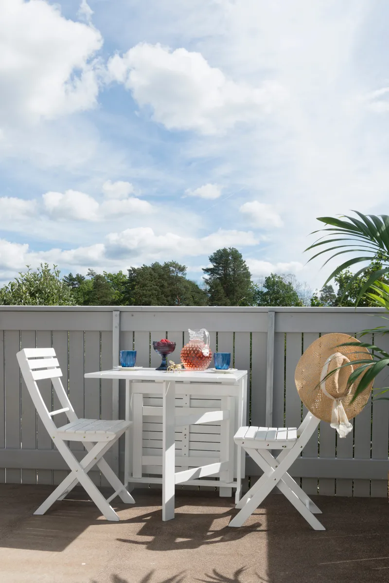 Klappstol Hillerstorp Åre 2-pakning - Hvit - Hagemøbler - Balkong - Balkongmøbler - Balkongstoler