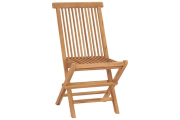 Klappstoler 2 stk heltre teak - Brun - Hagemøbler - Balkong - Balkongmøbler - Balkongstoler