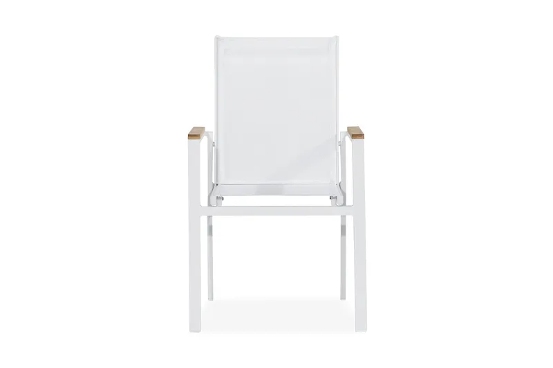 Las Vegas Stablestol - Hvit/Teak - Hagemøbler - Balkong - Balkongmøbler - Balkongstoler