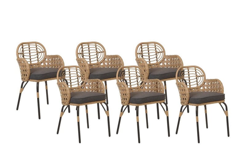 Leamington Lenestol - Natur/Beige/Grå/Sort - Hagemøbler - Balkong - Balkongmøbler - Balkongstoler