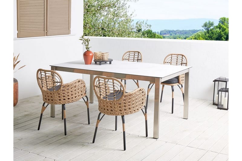 Leamington Lenestol - Natur/Beige/Grå/Sort - Hagemøbler - Balkong - Balkongmøbler - Balkongstoler