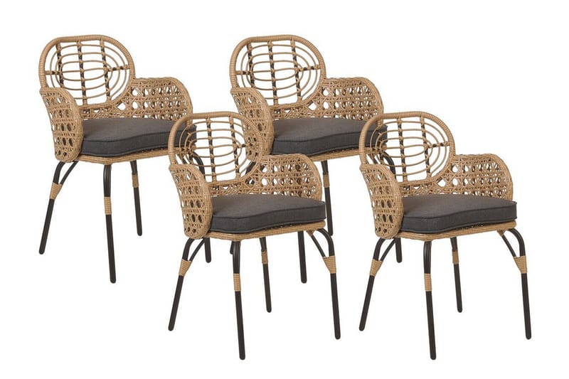 Leamington Lenestol - Natur/Beige/Grå/Sort - Hagemøbler - Balkong - Balkongmøbler - Balkongstoler