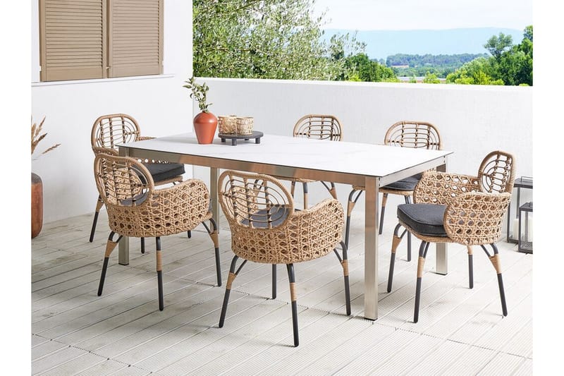 Leamington Lenestol - Natur/Beige/Grå/Sort - Hagemøbler - Balkong - Balkongmøbler - Balkongstoler