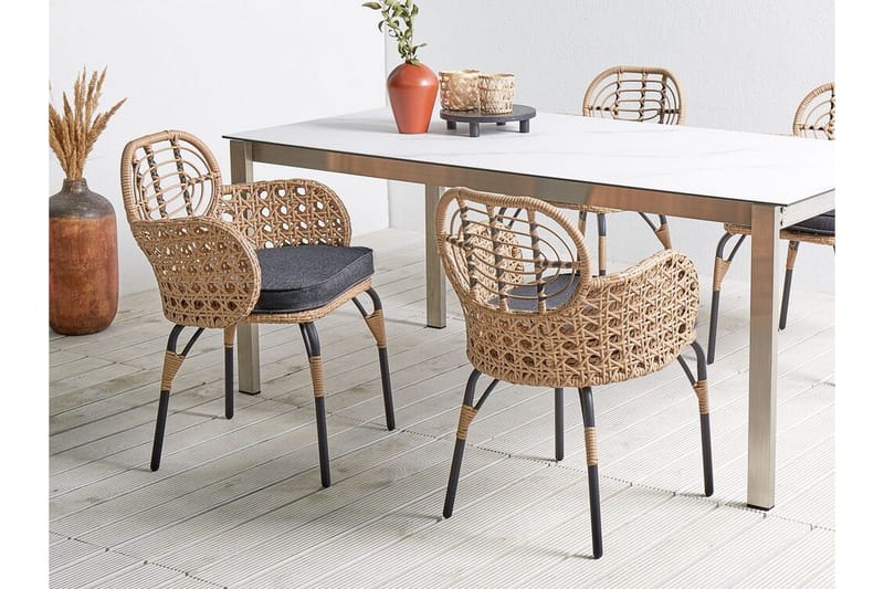 Leamington Lenestol - Natur/Beige/Grå/Sort - Hagemøbler - Balkong - Balkongmøbler - Balkongstoler