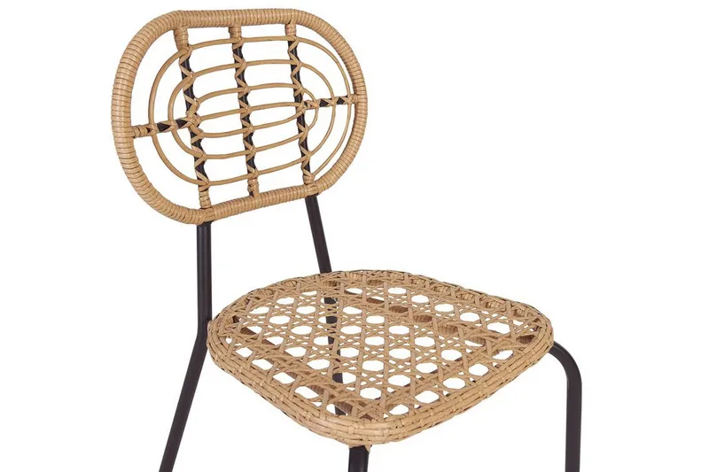 Leamington Spisestol Utendørs - Natur/Beige/Sort - Hagemøbler - Balkong - Balkongmøbler - Balkongstoler