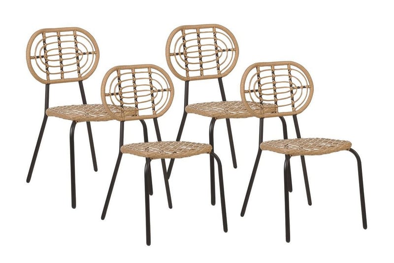 Leamington Spisestol Utendørs - Natur/Beige/Sort - Hagemøbler - Balkong - Balkongmøbler - Balkongstoler