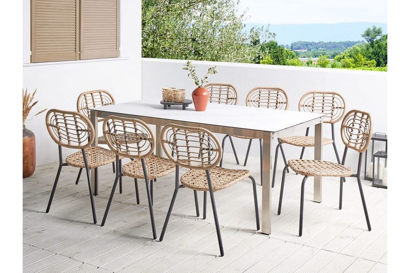 Leamington Spisestol Utendørs - Natur/Beige/Sort - Hagemøbler - Balkong - Balkongmøbler - Balkongstoler