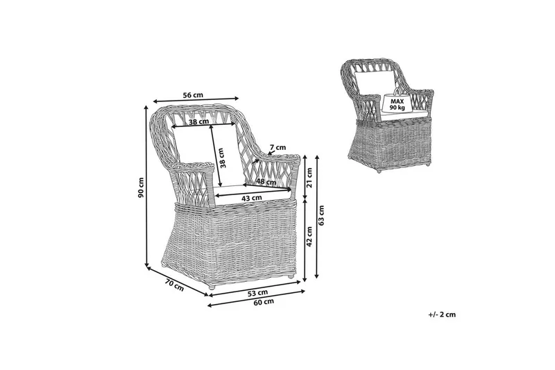Lenestol Maros - Hagemøbler - Balkong - Balkongmøbler - Balkongstoler