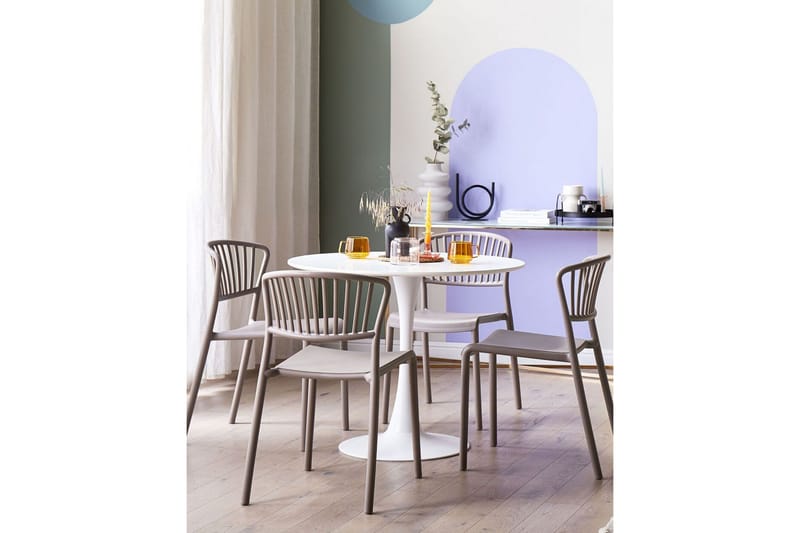 Leverano Spisestol Utendørs - Beige - Hagemøbler - Balkong - Balkongmøbler - Balkongstoler