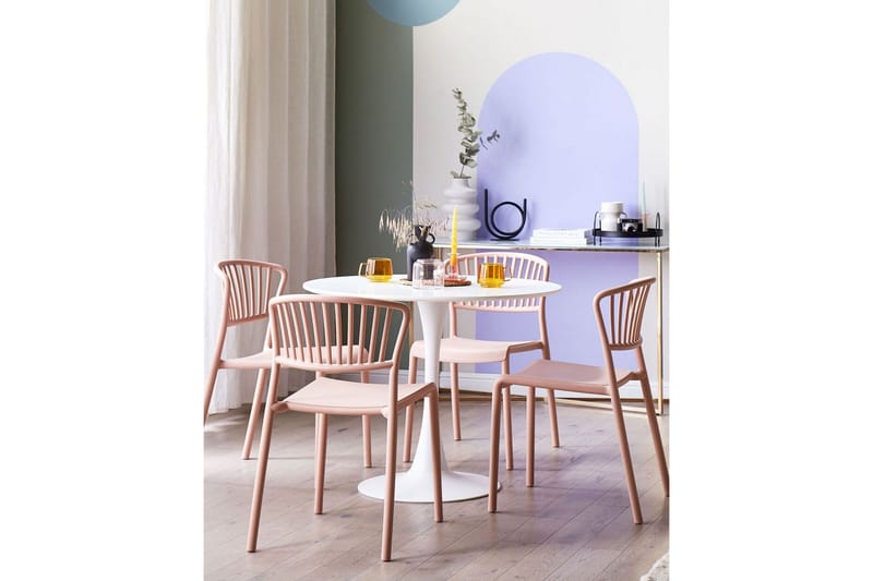 Leverano Spisestol Utendørs - Rosa - Hagemøbler - Balkong - Balkongmøbler - Balkongstoler