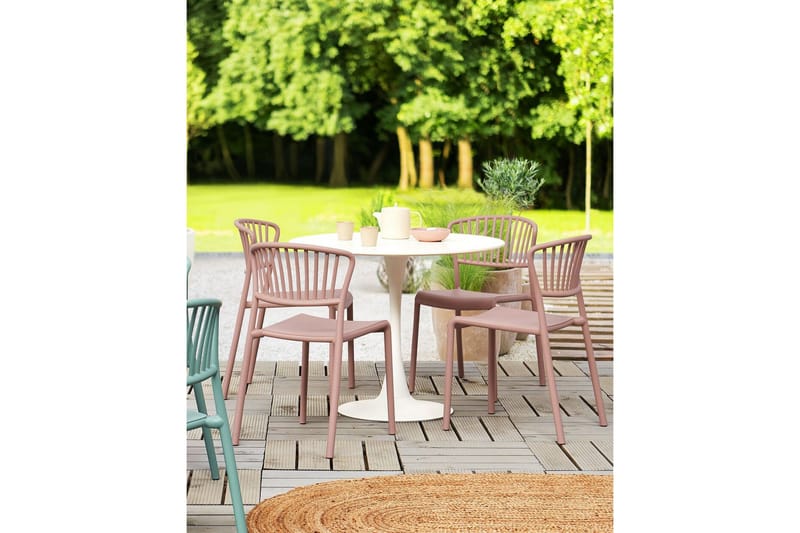Leverano Spisestol Utendørs - Rosa - Hagemøbler - Balkong - Balkongmøbler - Balkongstoler
