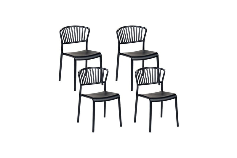 Leverano Spisestol Utendørs - Svart - Hagemøbler - Balkong - Balkongmøbler - Balkongstoler
