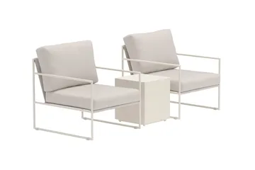 Lissabon kafégruppe utendørs - Beige - Hagemøbler - Balkong - Balkongmøbler - Balkonggrupper