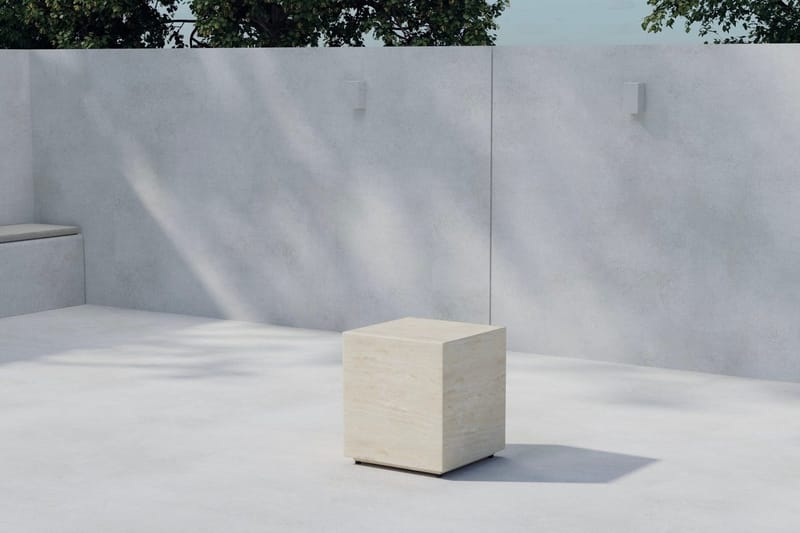 Lissabon sidebord 40 cm utendørs, Beige