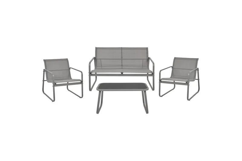 Loungegrupp Beliani Barrea Grå Grey, undefined