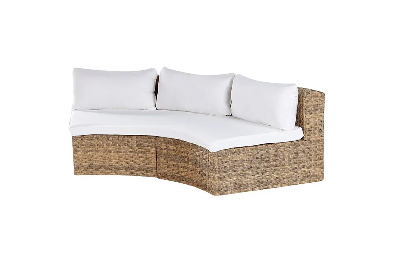 Loungegrupp Beliani Severo Beige/vit Brown||White - Hage - Utemiljø - Veranda & terrasse - Verandamøbler