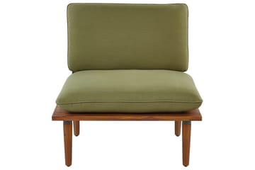 Loungegrupp med bord Beliani Frascati Grönt/ljust trä, 2-Sits Green||Light wood - Hagemøbler - Balkong - Balkongmøbler - Balkonggrupper