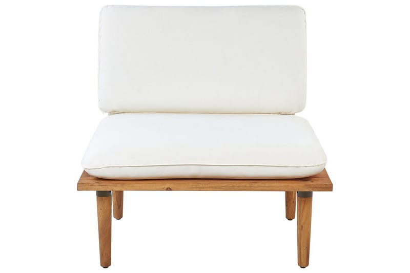 Loungegrupp med bord Beliani Frascati Grönt/ljust trä, 2-Sits White||Light wood - Hagemøbler - Balkong - Balkongmøbler - Balkonggrupper