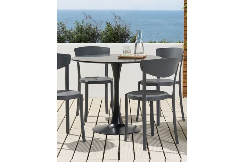 Maple Creek Spisestol Utendørs - Mørk Grå - Hagemøbler - Balkong - Balkongmøbler - Balkongstoler