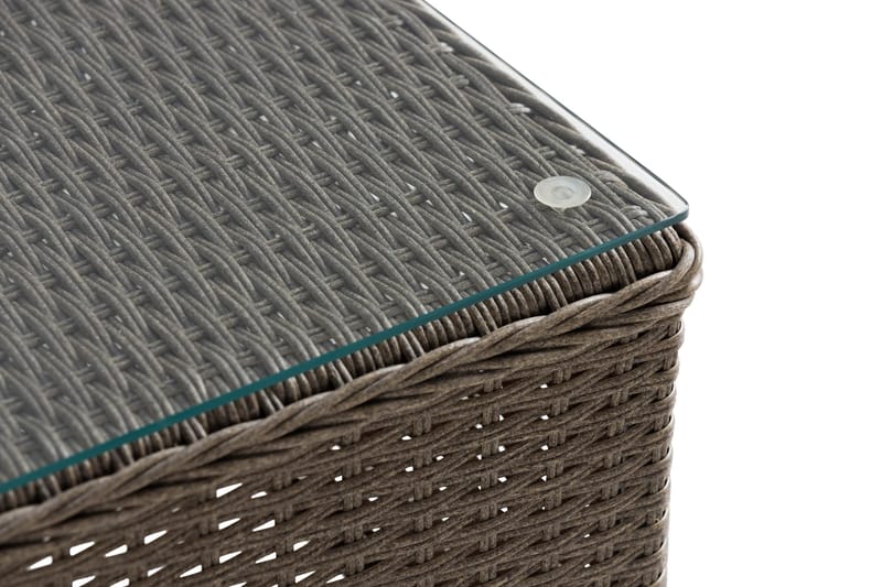 Marcus Cafésett med 2 Light Lenestoler m Pute - Grå - Hagemøbler - Balkong - Balkongmøbler - Balkonggrupper