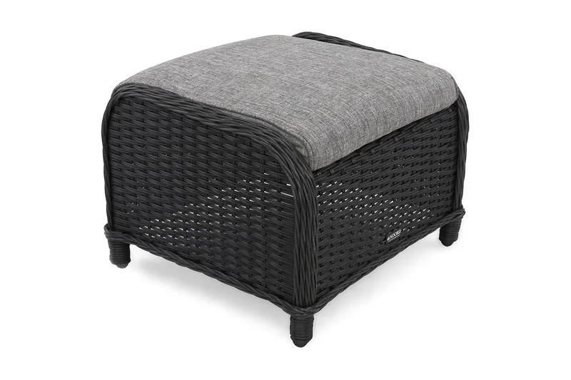 Marcus Fotskammel til Ørelappstol - Svart - Hagemøbler - Balkong - Balkongmøbler - Balkongstoler