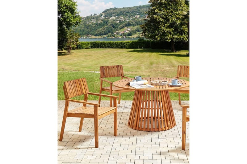 Matstol Beliani Agello set om 2 Light wood - Hagemøbler - Balkong - Balkongmøbler - Balkongstoler