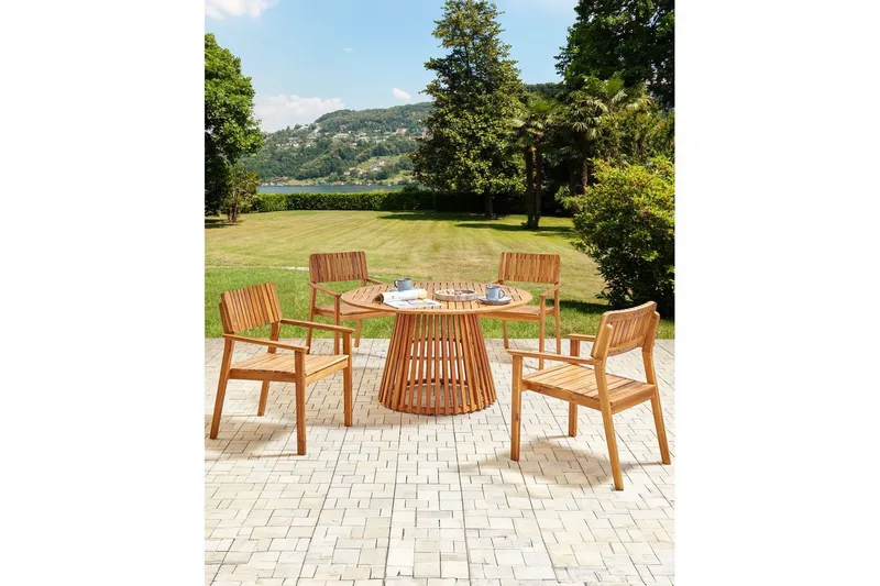 Matstol Beliani Agello set om 4 Light wood - Hagemøbler - Balkong - Balkongmøbler - Balkongstoler