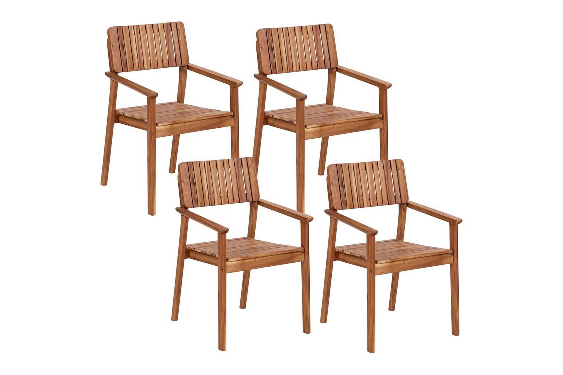 Matstol Beliani Agello set om 4 Light wood -