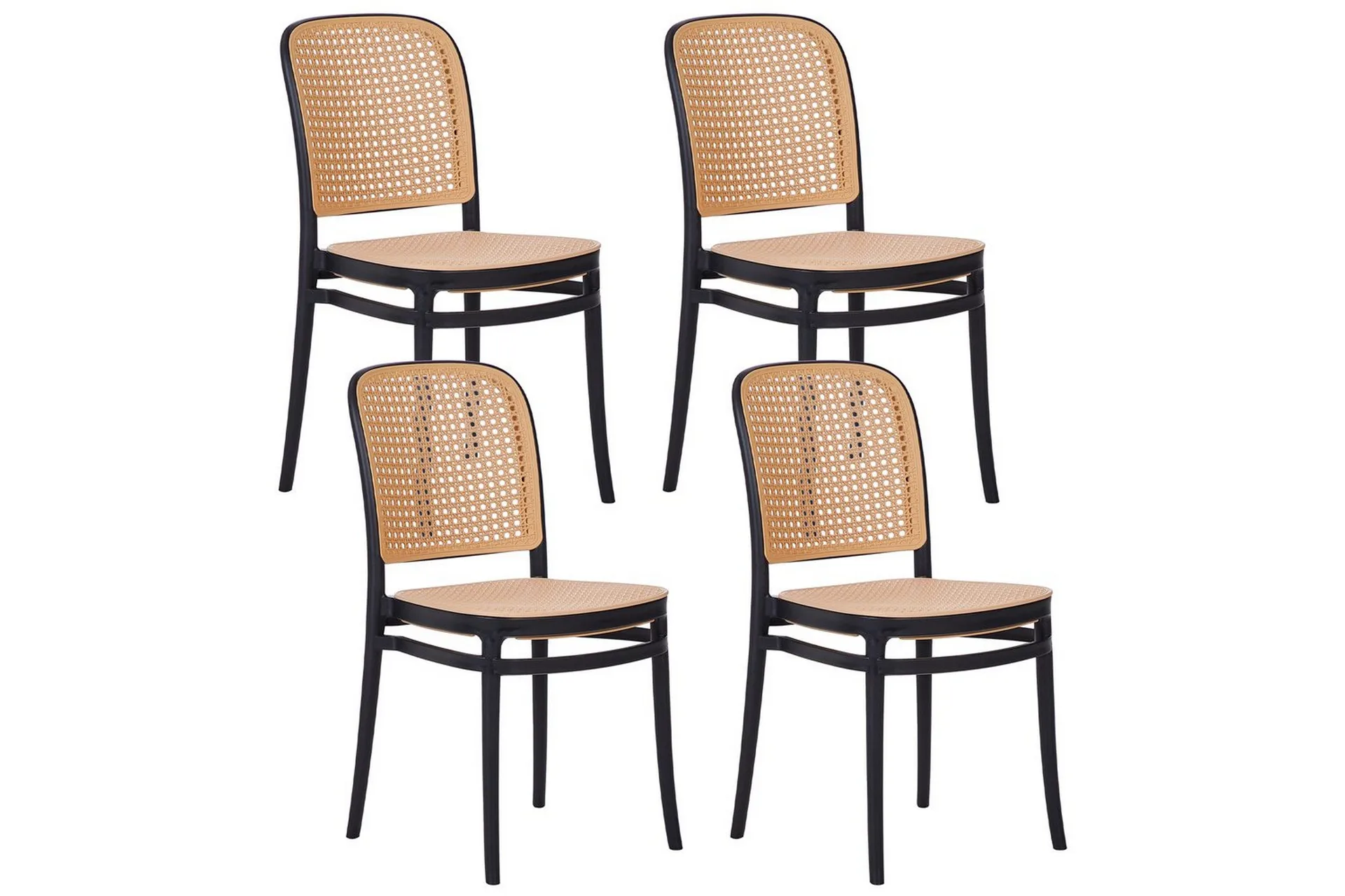 Matstol Beliani Plose set om 4 Beige -