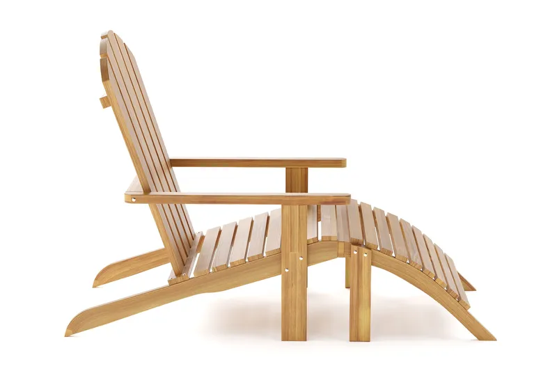 Menorca Armstol – Solstol i tre Utendørs - Teak / Natur - Hagemøbler - Loungemøbler - Loungestol ute